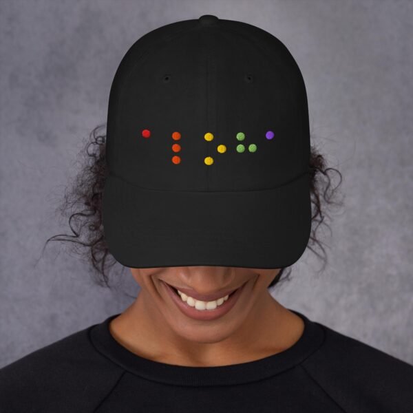 Embroidered Rainbow Aloha Braille Hat