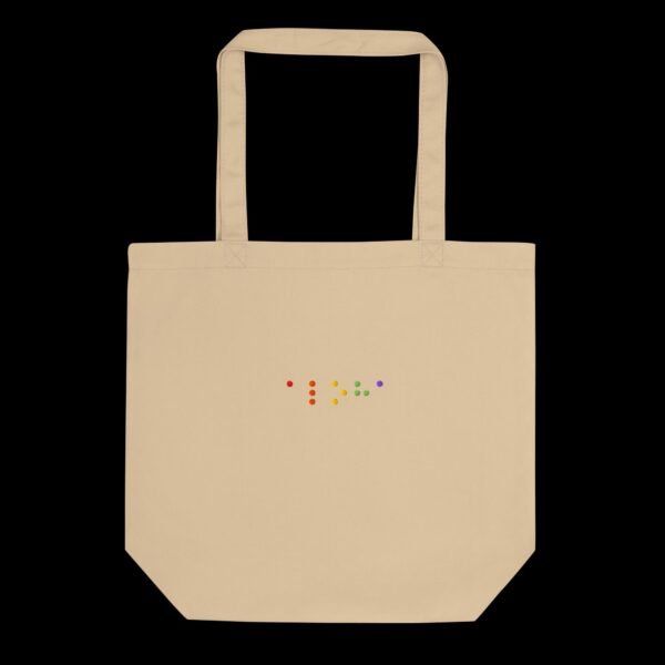 Embroidered Rainbow Aloha Braille Tote Bag - Image 2