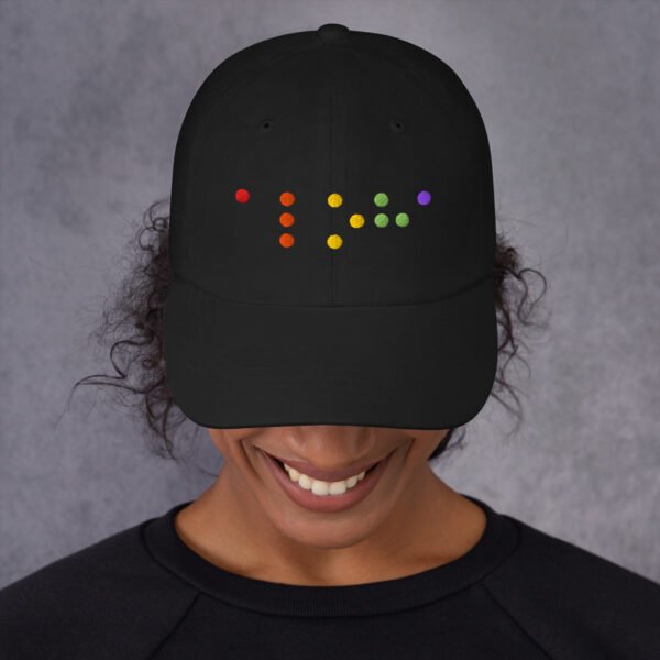 Embroidered Rainbow Aloha Braille Hat - Image 15