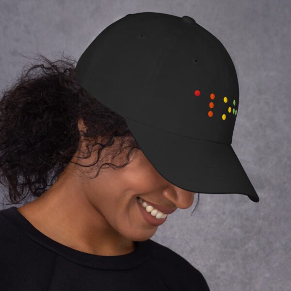 Embroidered Rainbow Aloha Braille Hat - Image 17
