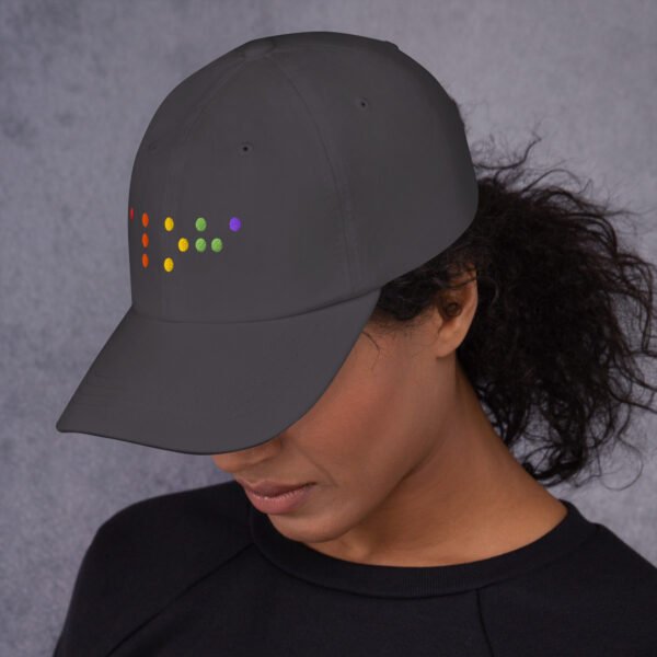 Embroidered Rainbow Aloha Braille Hat - Image 24