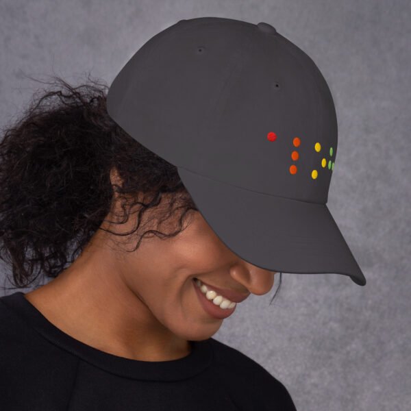 Embroidered Rainbow Aloha Braille Hat - Image 7
