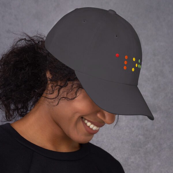 Embroidered Rainbow Aloha Braille Hat - Image 25