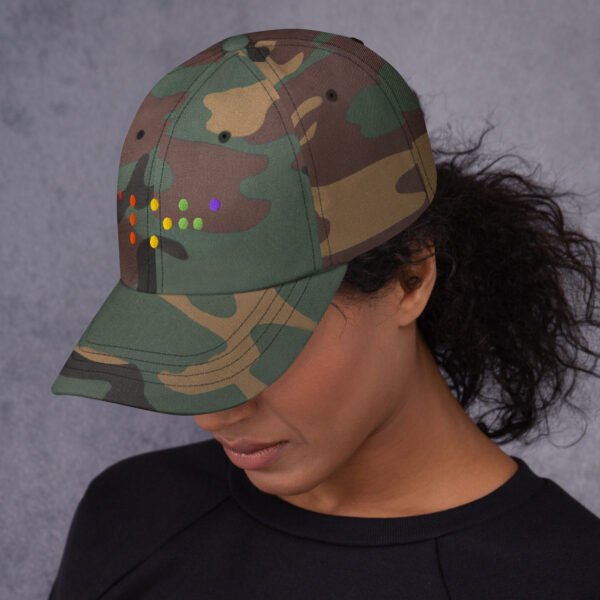 Embroidered Rainbow Aloha Braille Hat - Image 27