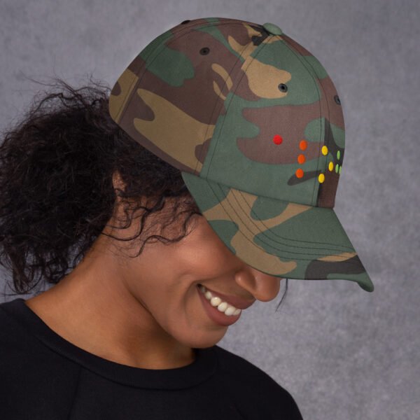 Embroidered Rainbow Aloha Braille Hat - Image 9