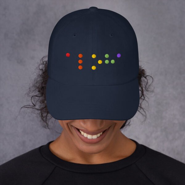 Embroidered Rainbow Aloha Braille Hat - Image 18