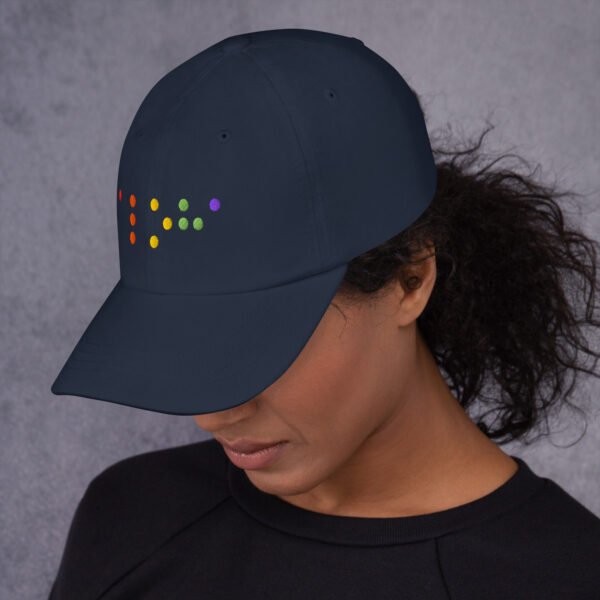 Embroidered Rainbow Aloha Braille Hat - Image 19