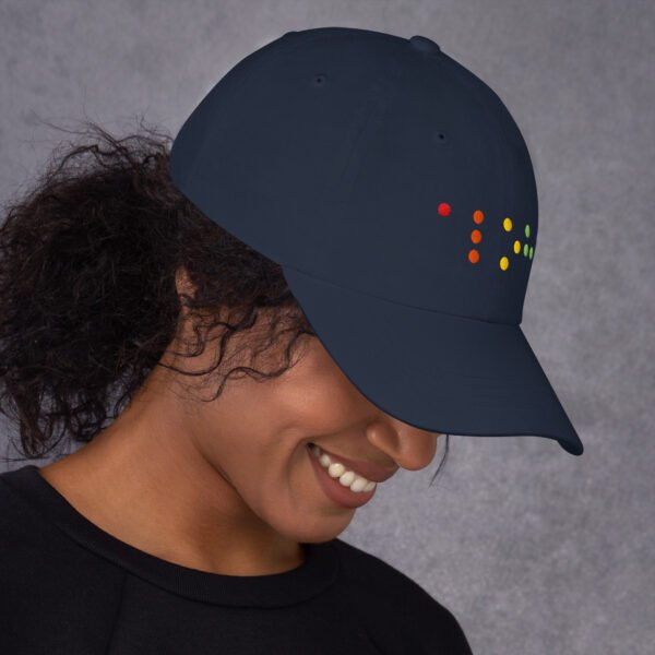 Embroidered Rainbow Aloha Braille Hat - Image 20