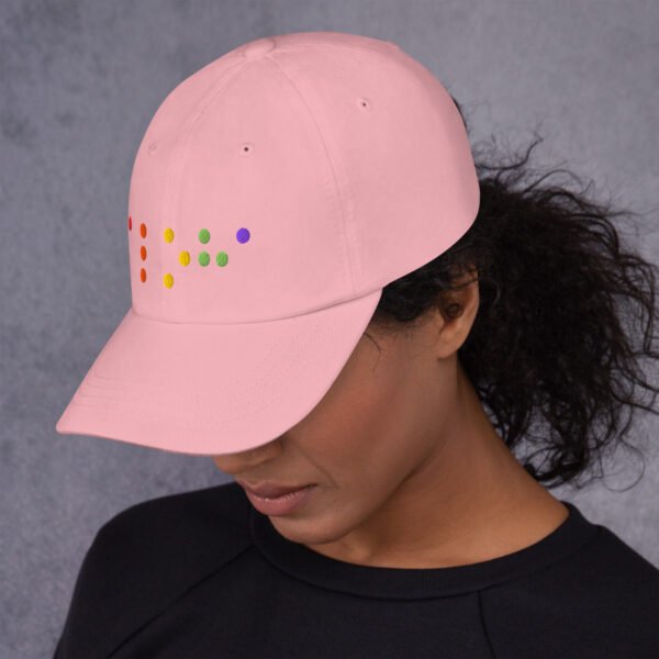 Embroidered Rainbow Aloha Braille Hat - Image 10