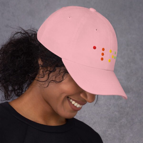 Embroidered Rainbow Aloha Braille Hat - Image 11