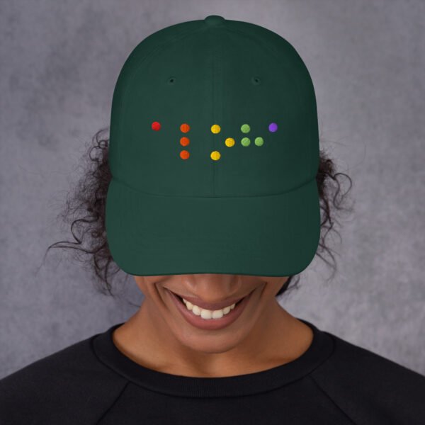 Embroidered Rainbow Aloha Braille Hat - Image 21