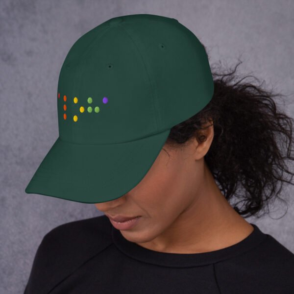 Embroidered Rainbow Aloha Braille Hat - Image 22