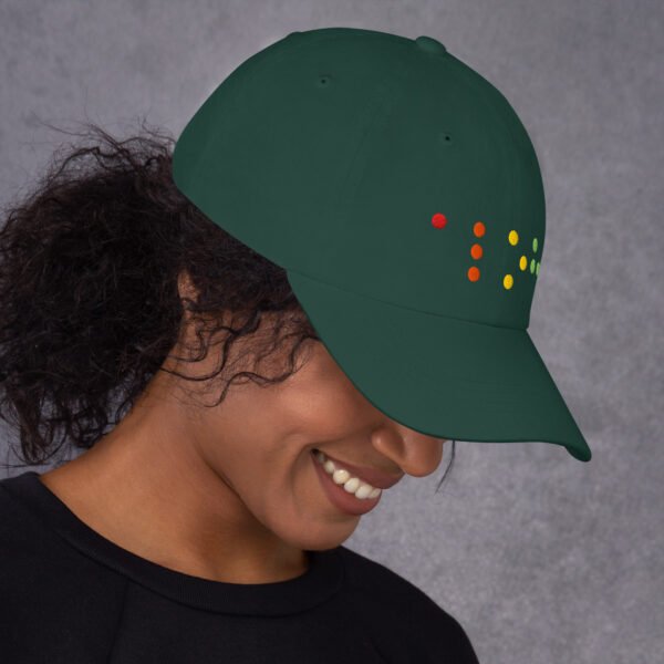 Embroidered Rainbow Aloha Braille Hat - Image 6
