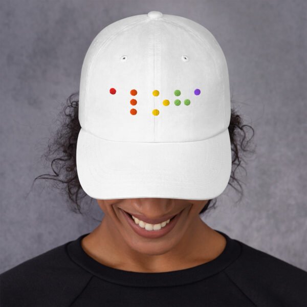 Embroidered Rainbow Aloha Braille Hat - Image 14