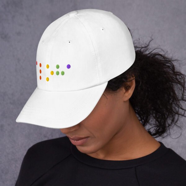Embroidered Rainbow Aloha Braille Hat - Image 12