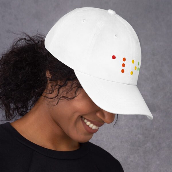 Embroidered Rainbow Aloha Braille Hat - Image 13
