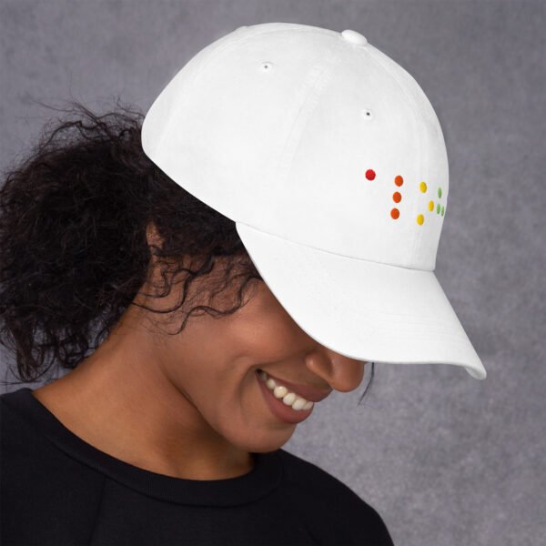 Embroidered Rainbow Aloha Braille Hat - Image 33